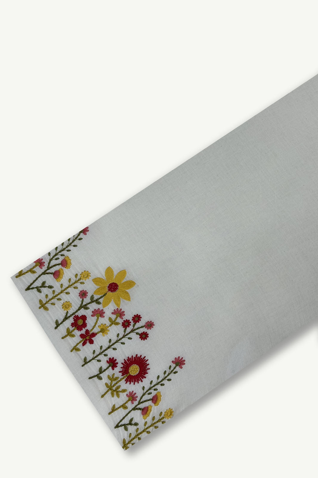 Floral Embroidered Kora Cotton Fabrics