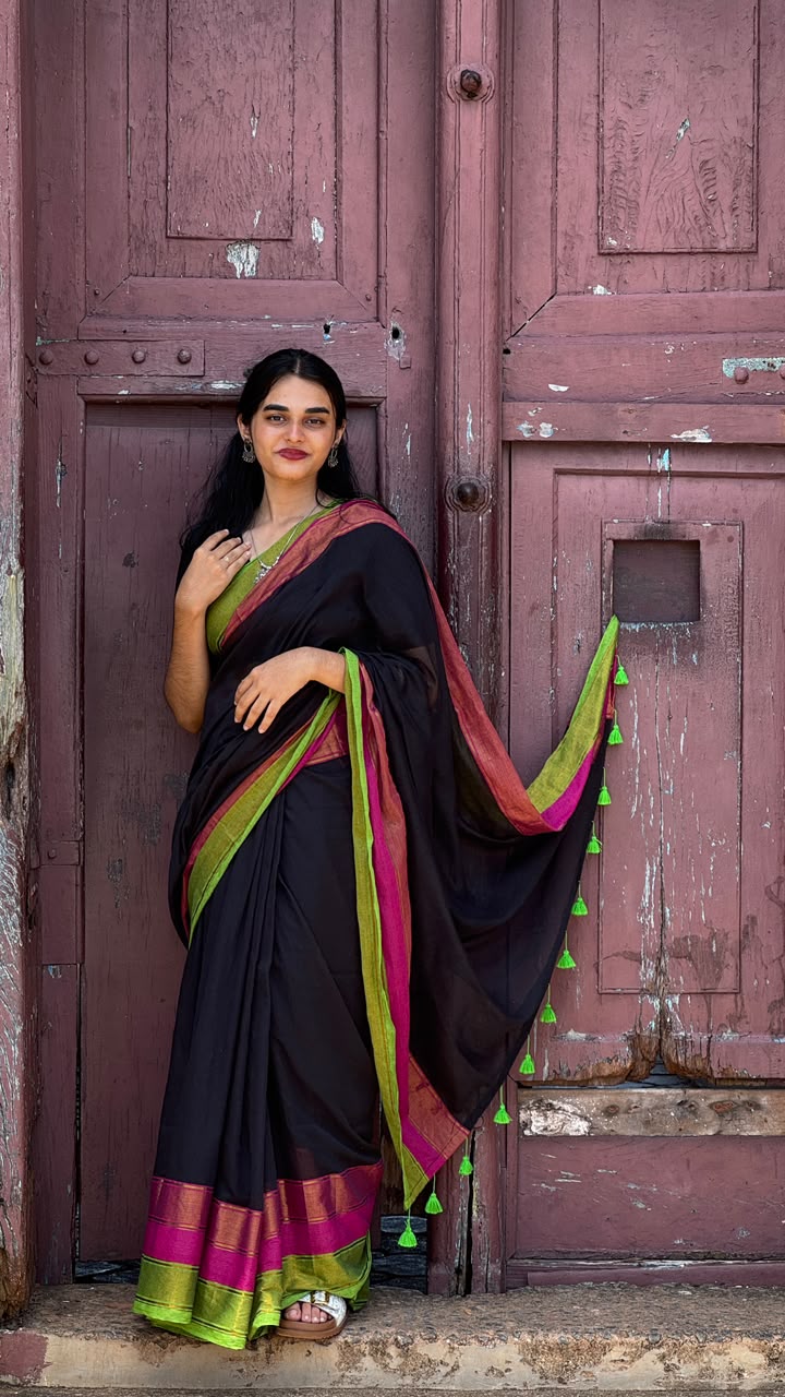 Mul cotton saree