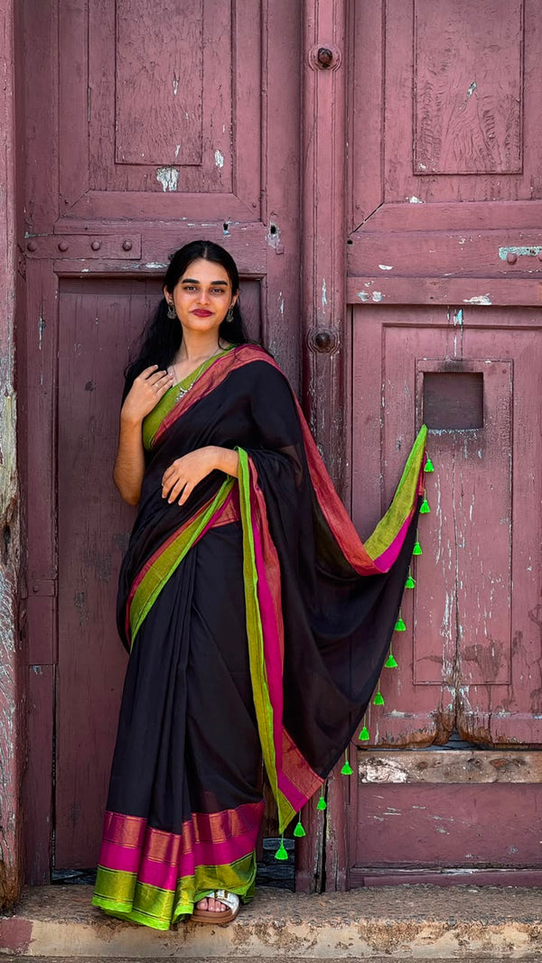 Mul cotton saree