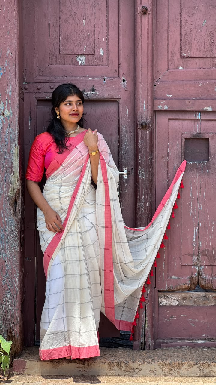Mul cotton saree