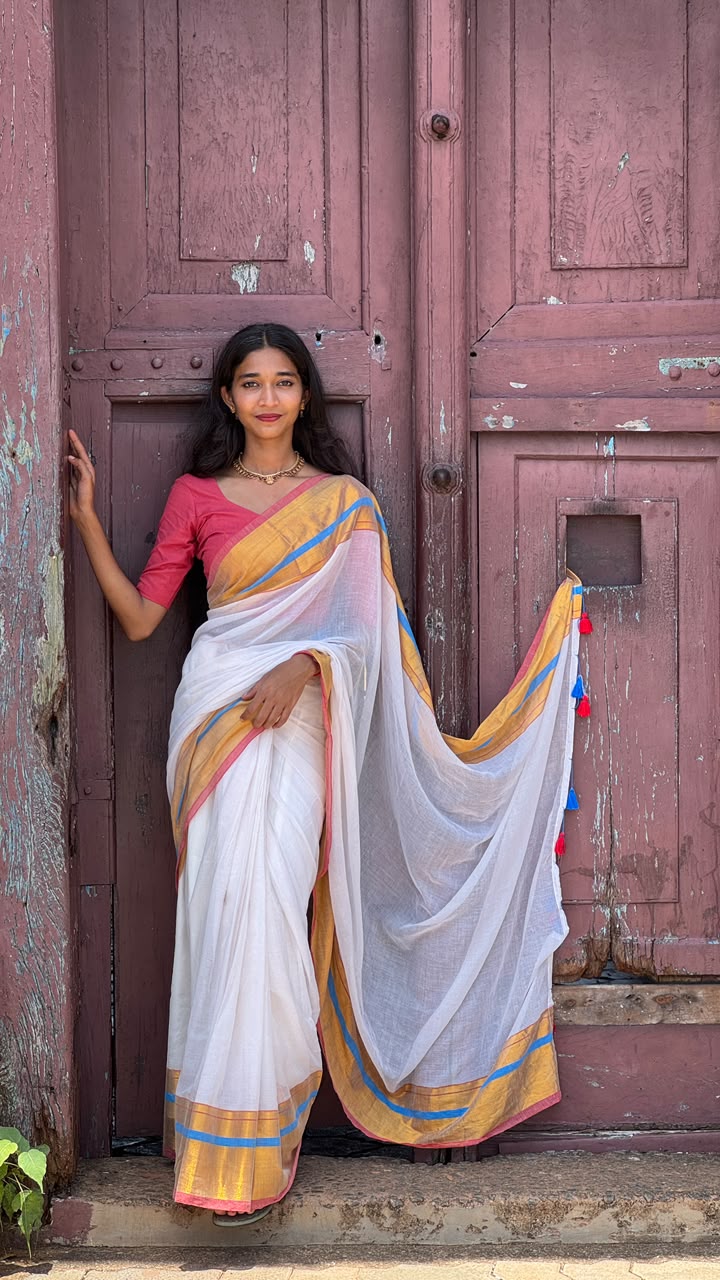 Mul cotton saree