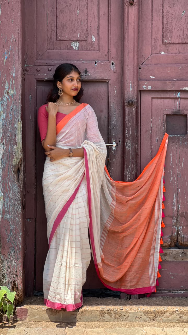 Mul cotton saree
