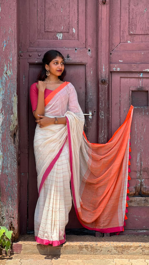 Mul cotton saree