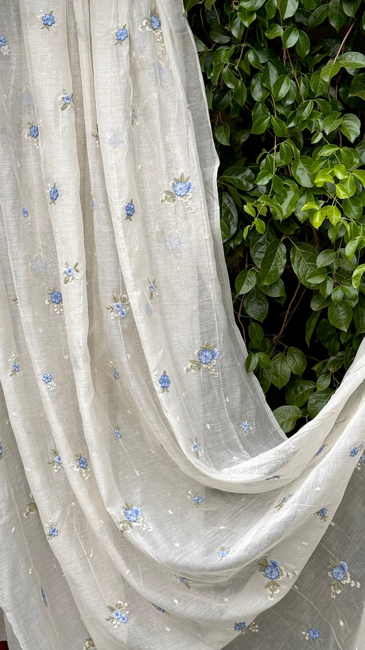 Embroidered Banarasi Chanderi Fabric