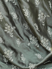 Embroidered 70gm Banarasi Silk Chanderi Fabric
