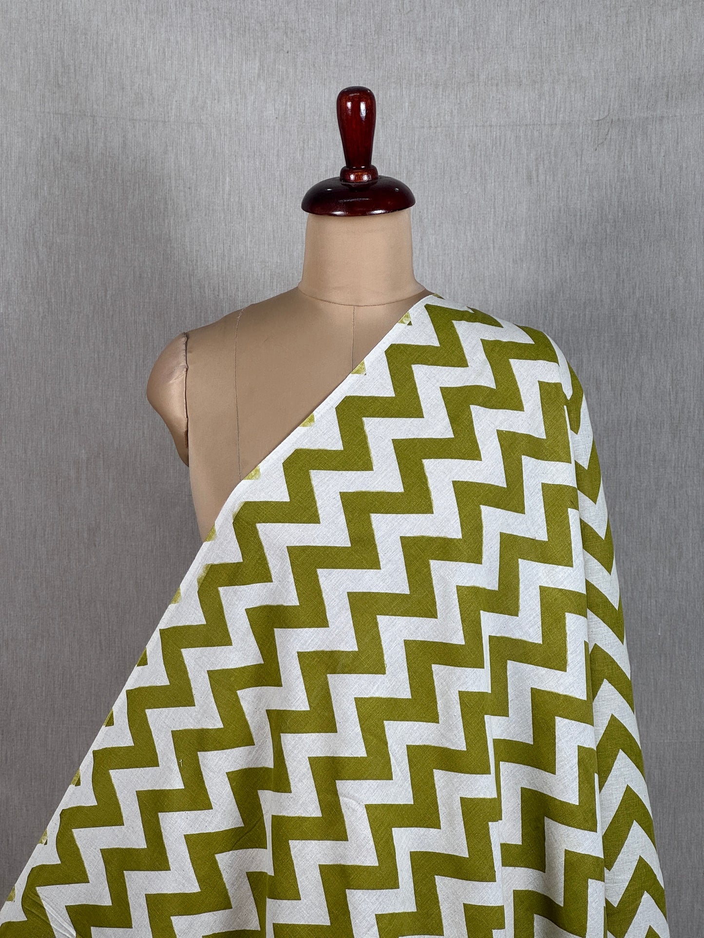 Printed Flax Cotton Fabric