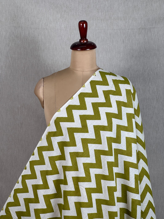 Printed Flax Cotton Fabric