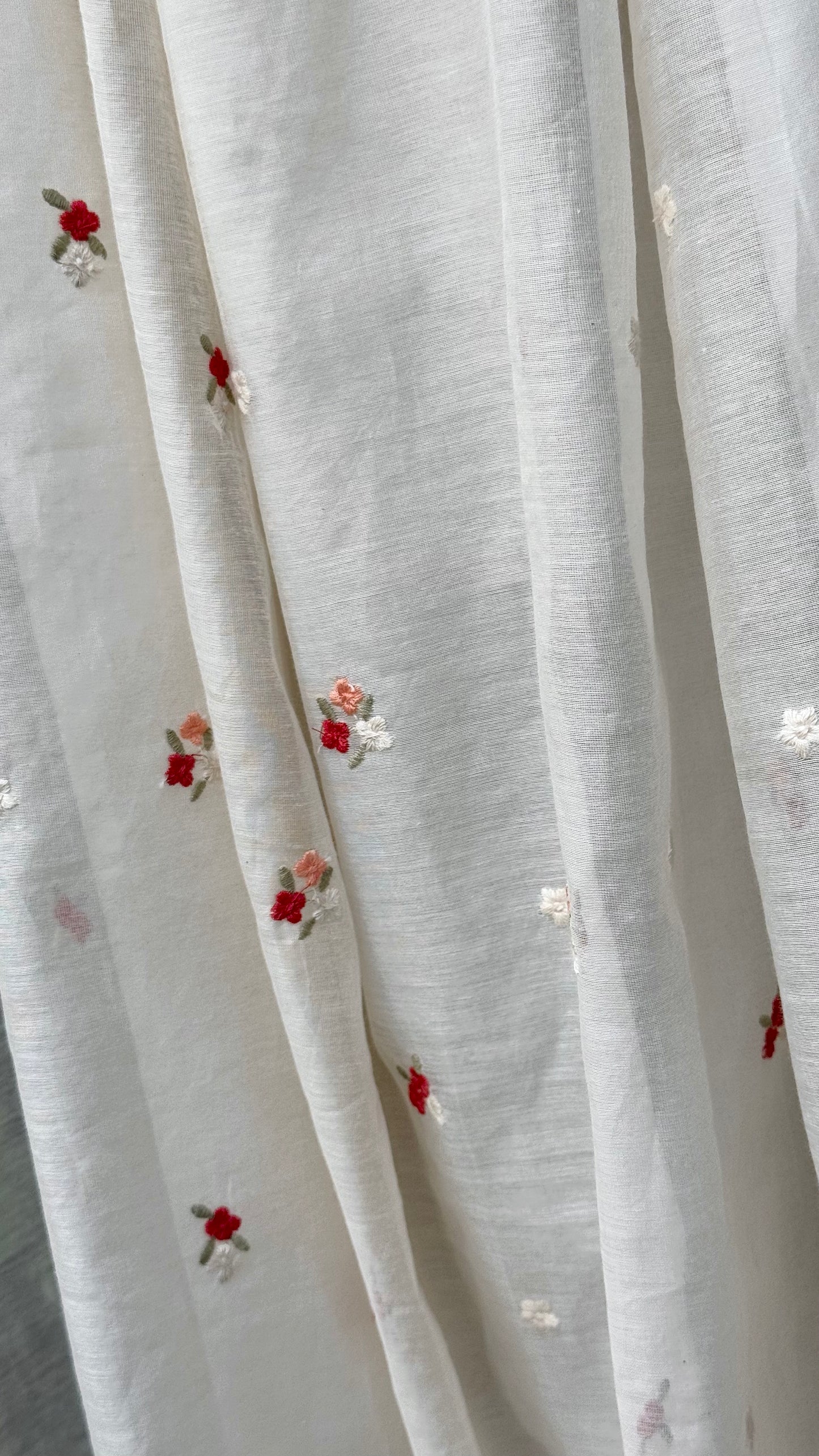 Embroidered 40 gm Banarasi Chanderi Fabric