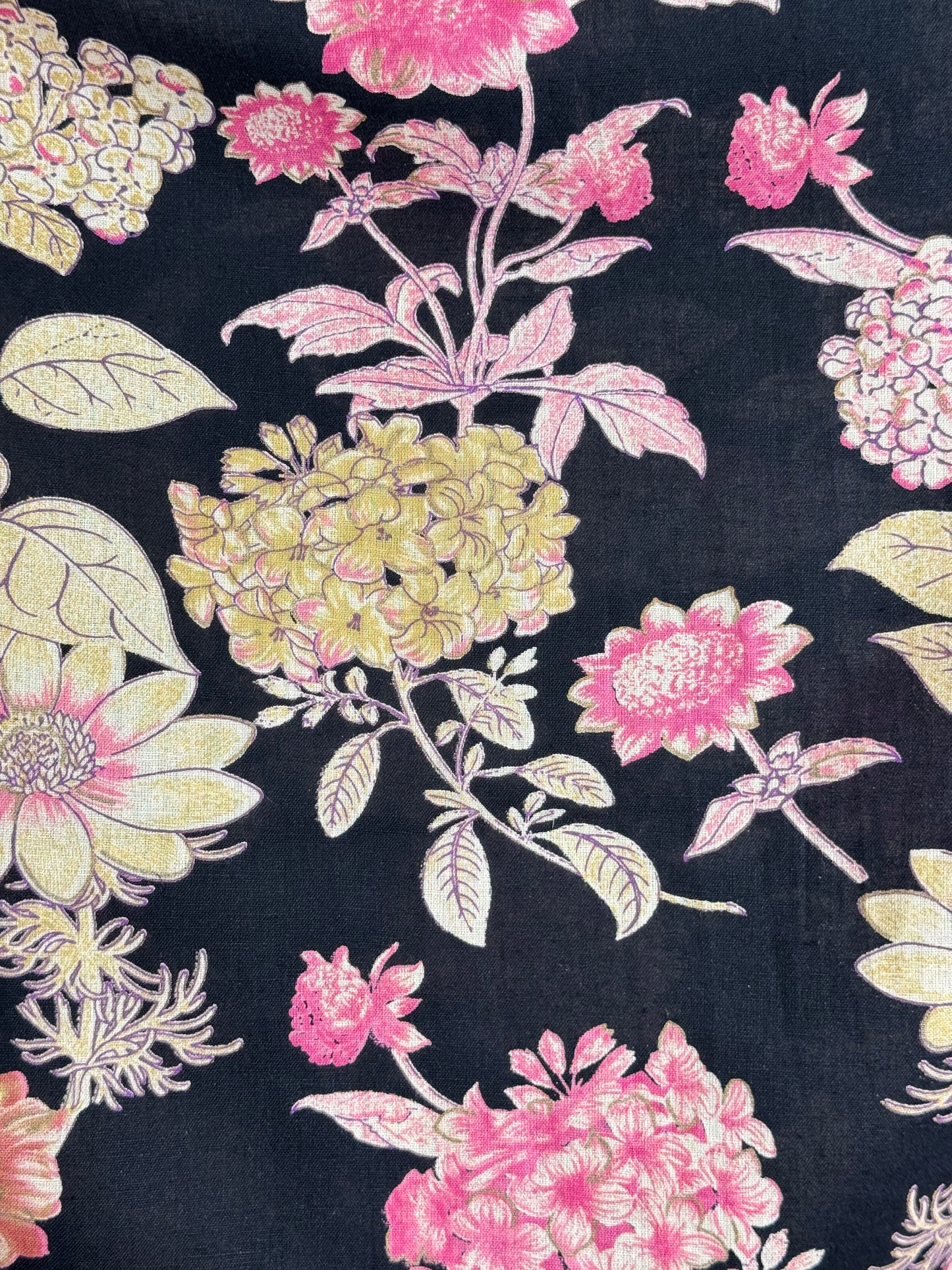 Printed Flax Cotton Fabric
