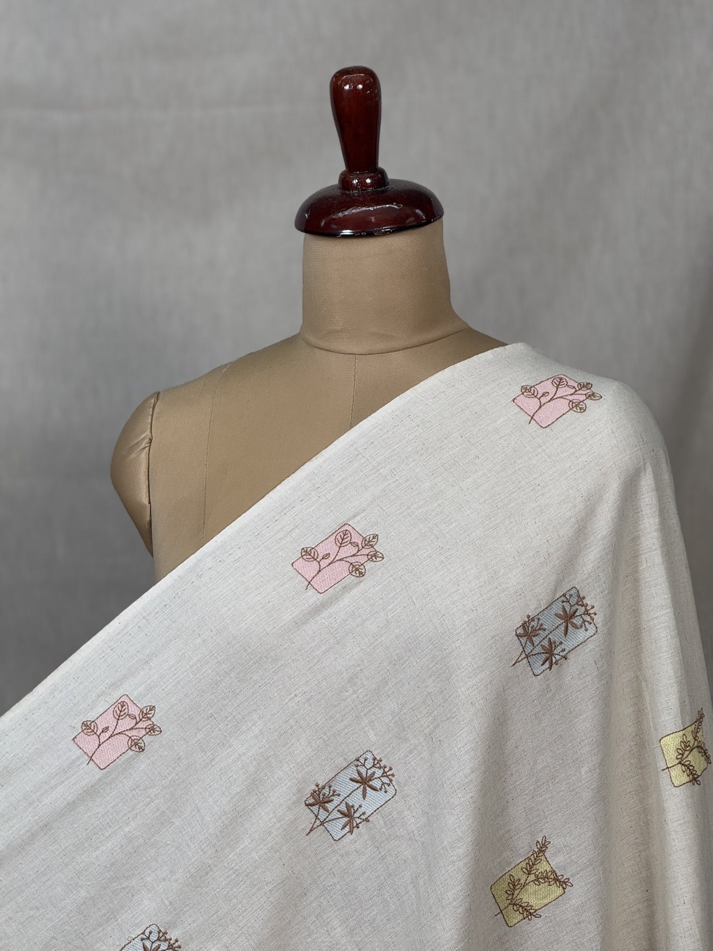 Embroidered Flex Cotton Fabric