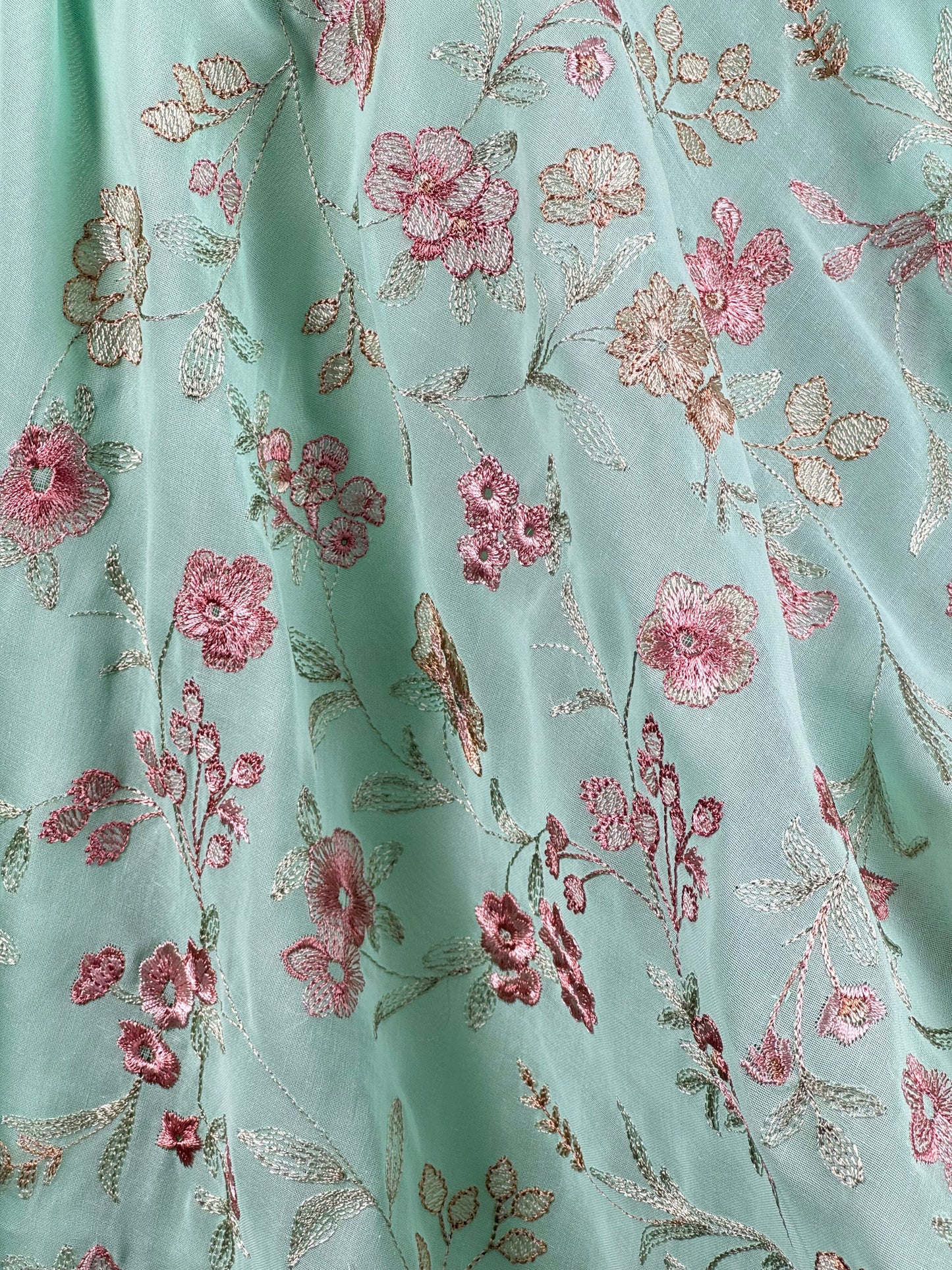 Embroidered Voile Cotton Fabric