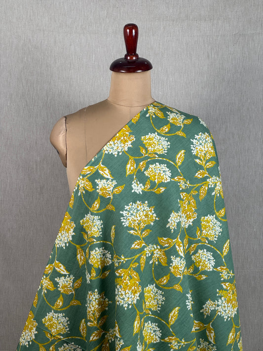 Printed Flax Cotton Fabric