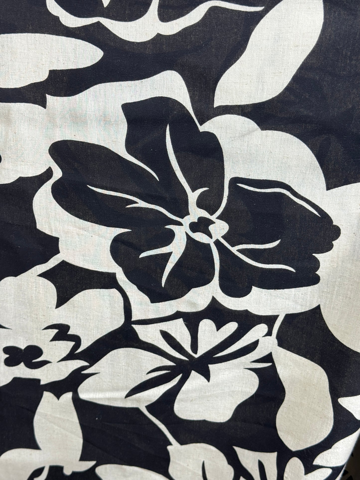 Printed Flax Cotton Fabric