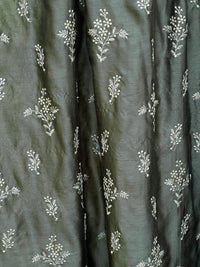 Embroidered 70gm Banarasi Silk Chanderi Fabric