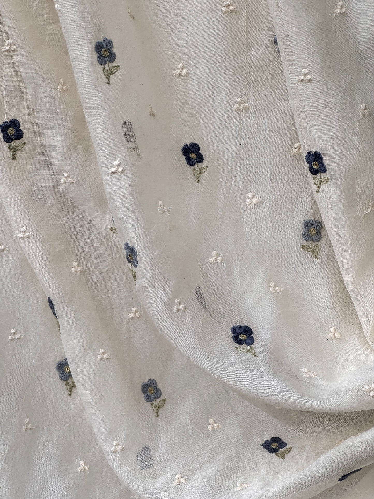 Embroidered 40 gm Banarasi Chanderi Fabric