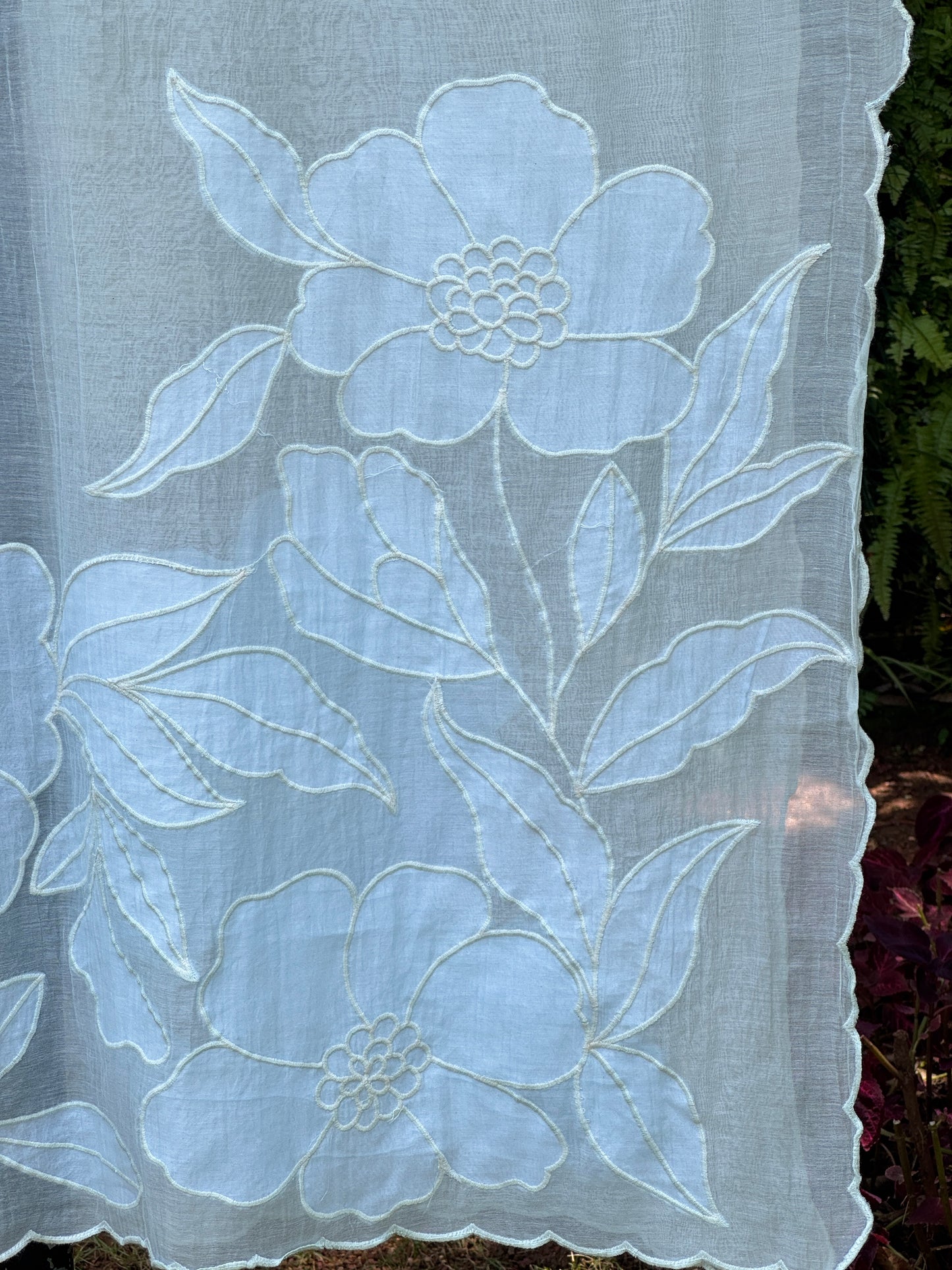 Applique Embroidered Cotton Dupatta