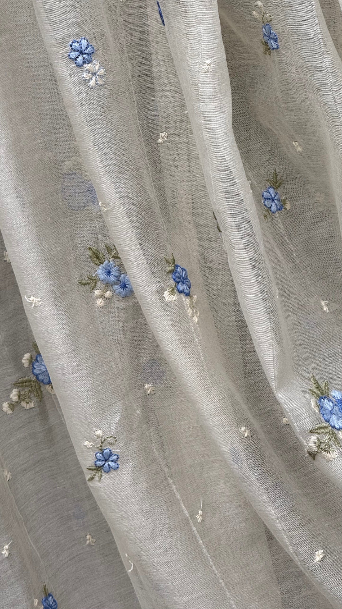 Embroidered Banarasi Chanderi Fabric