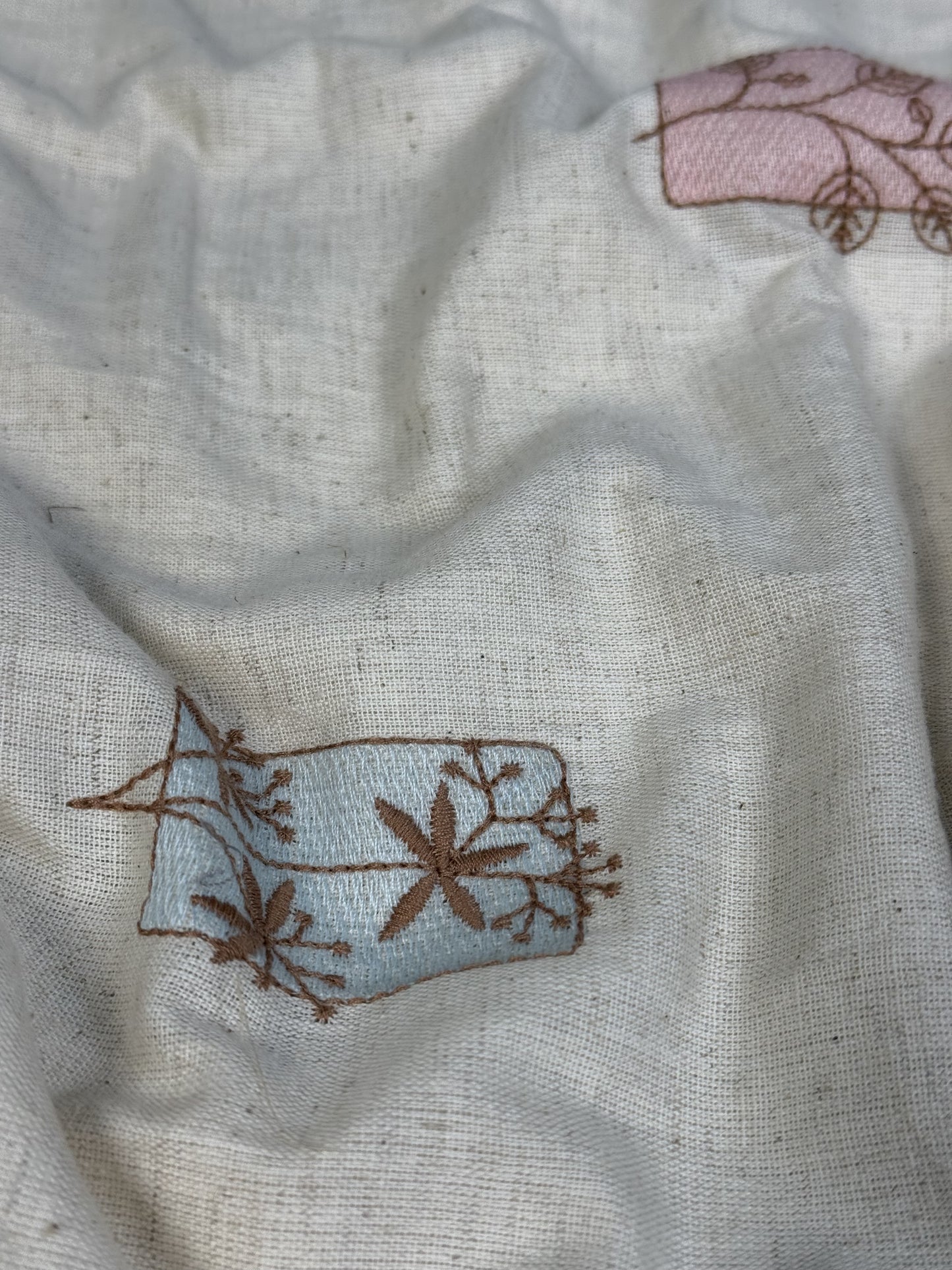 Embroidered Flex Cotton Fabric