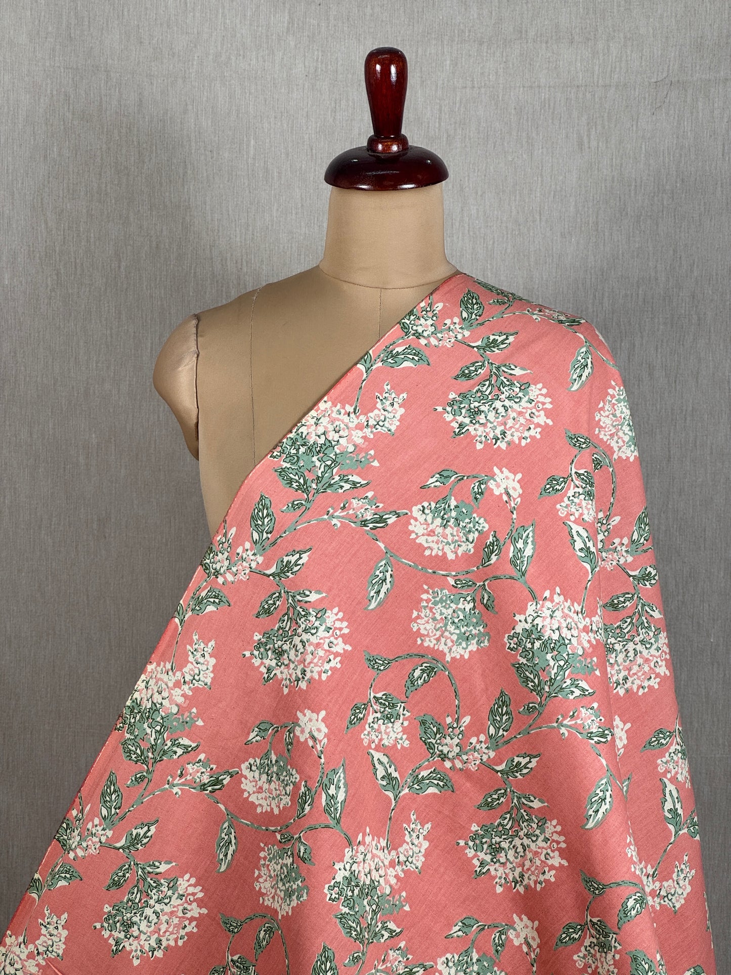 Printed Flax Cotton Fabric