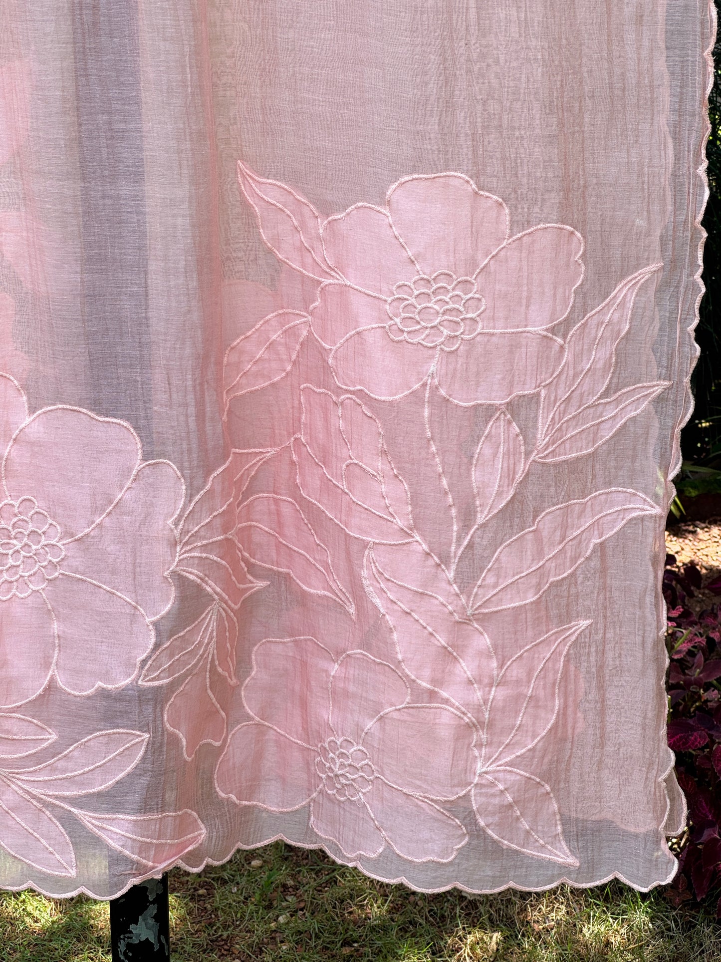 Applique Embroidered Cotton Dupatta