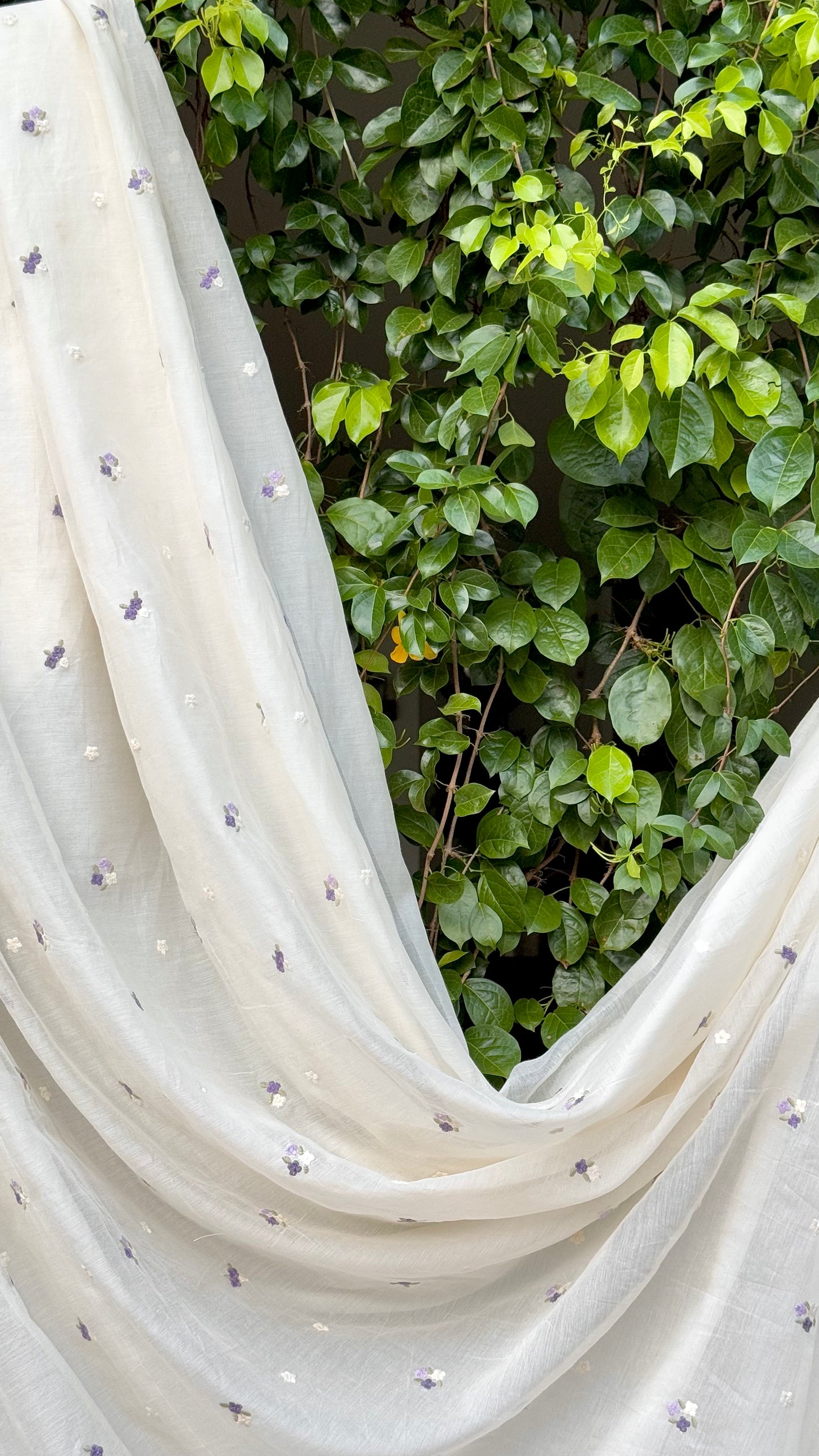 Embroidered 40 gm Banarasi Chanderi Fabric