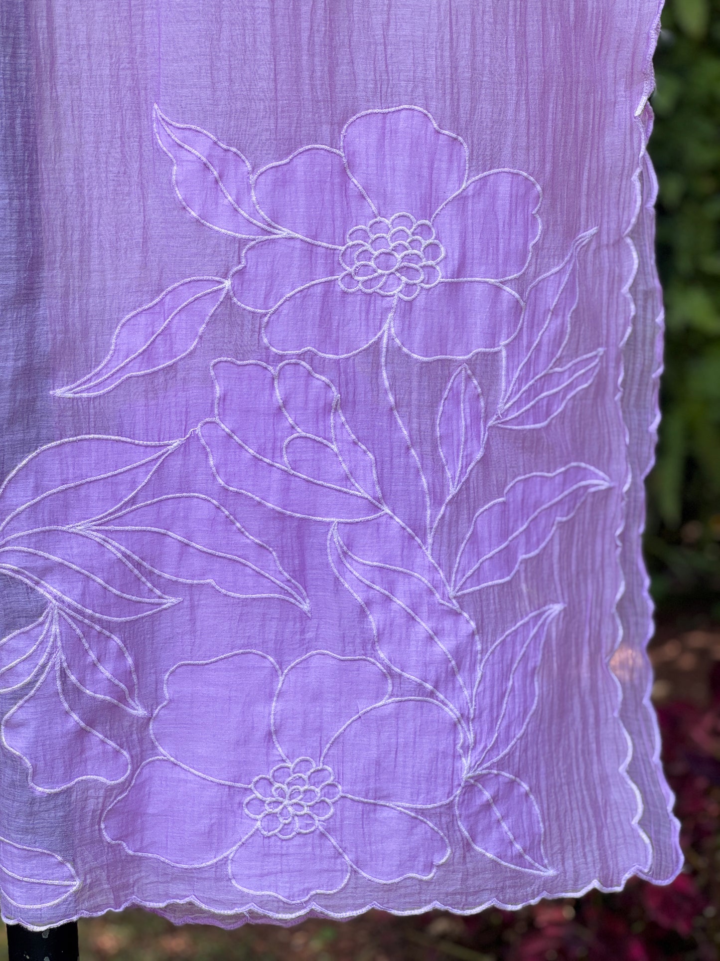 Applique Embroidered Cotton Dupatta