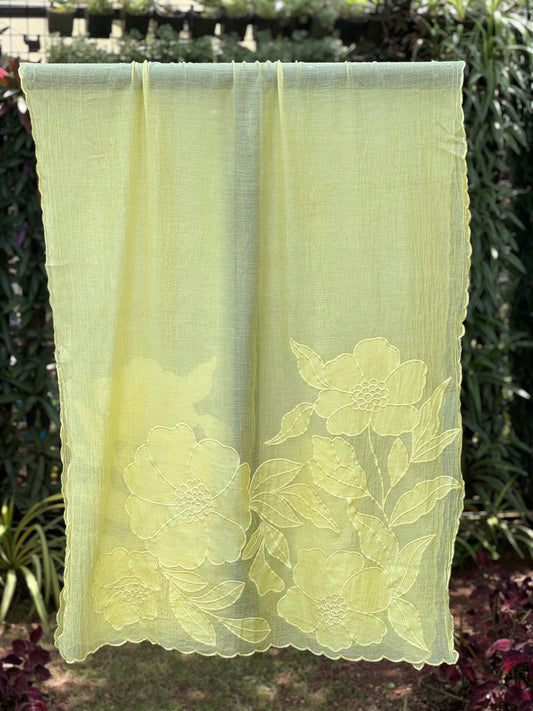 Applique Embroidered Cotton Dupatta