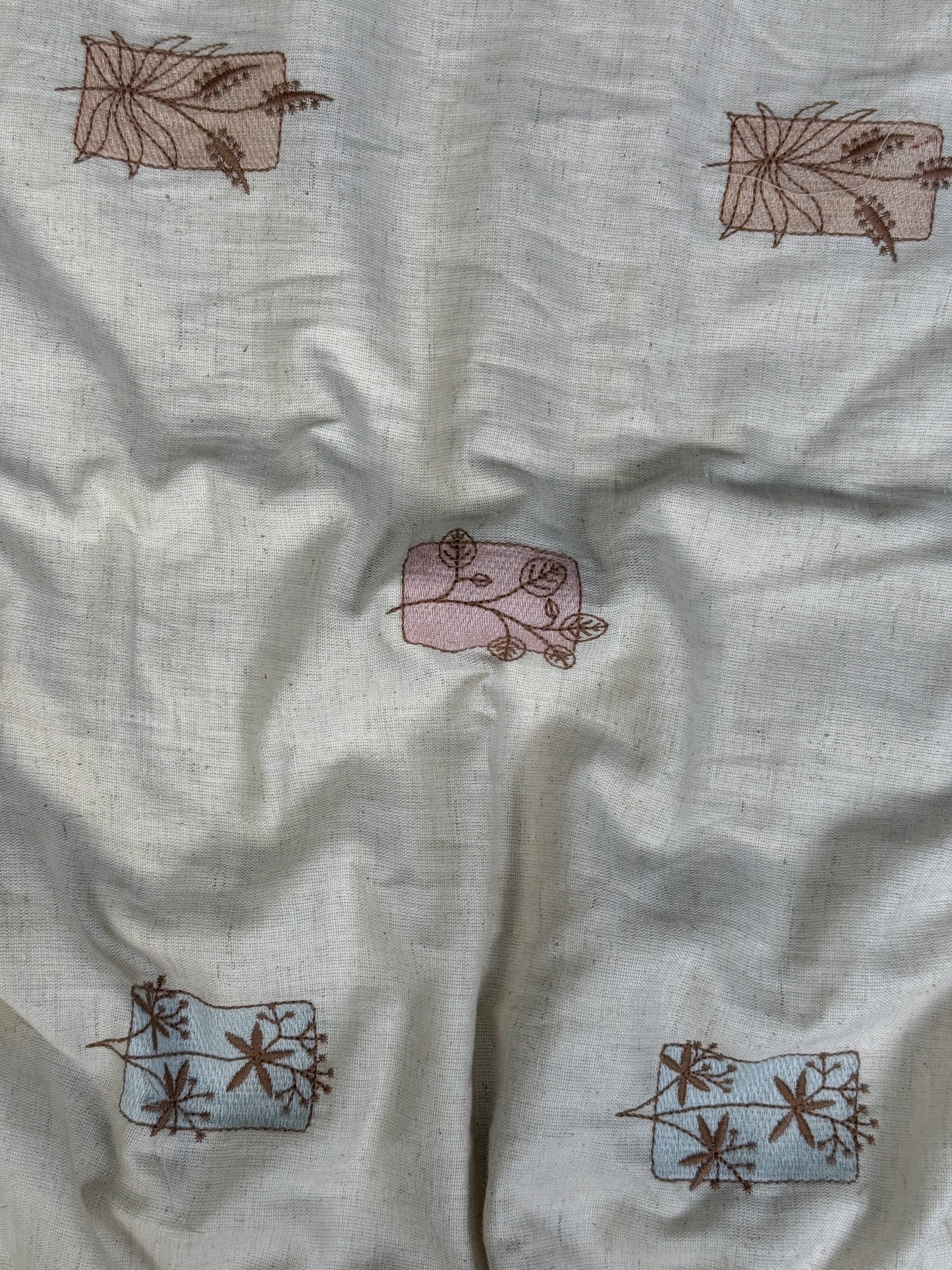 Embroidered Flex Cotton Fabric