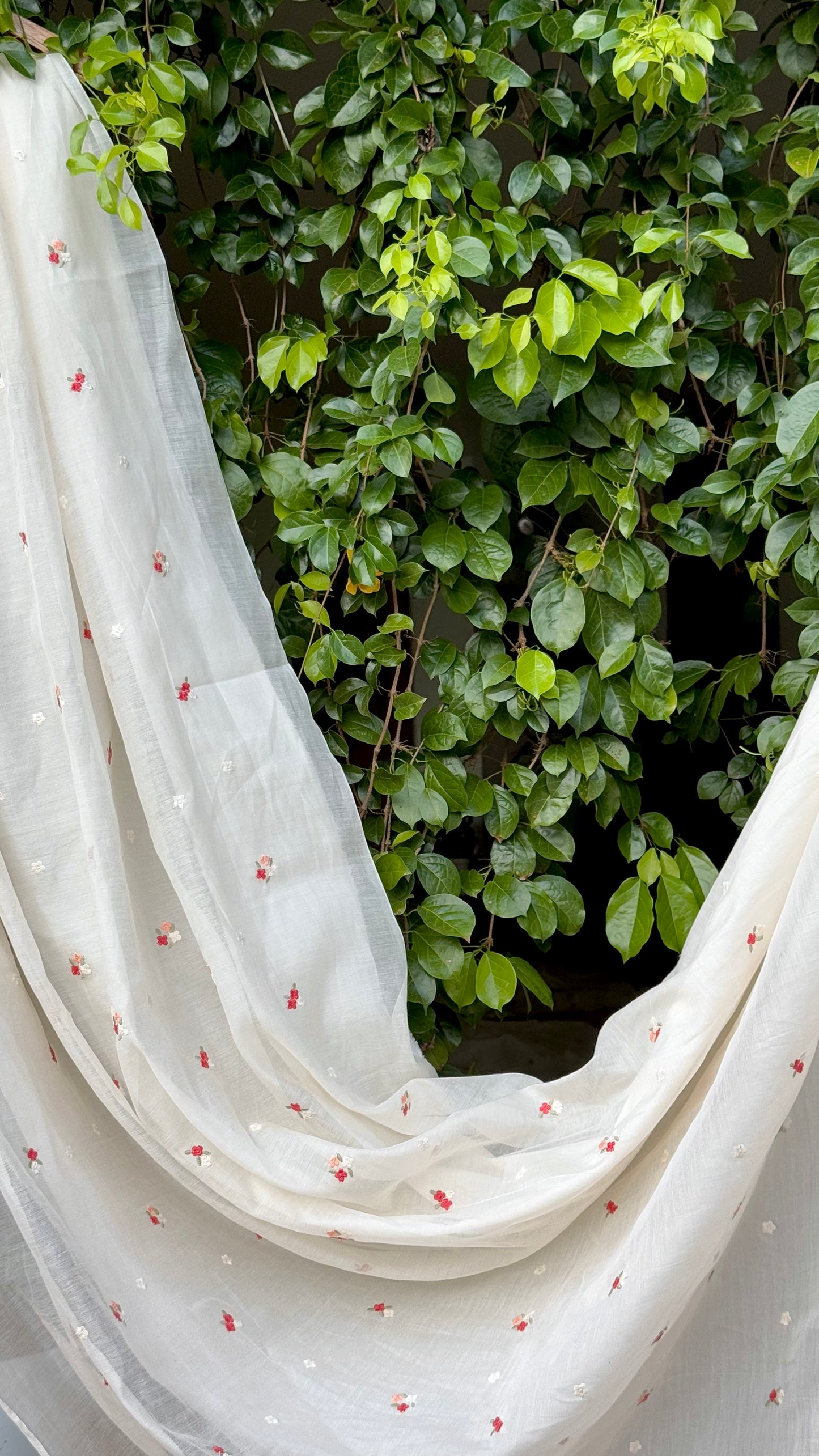 Embroidered 40 gm Banarasi Chanderi Fabric