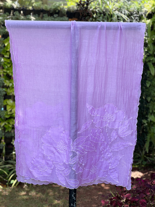 Applique Embroidered Cotton Dupatta