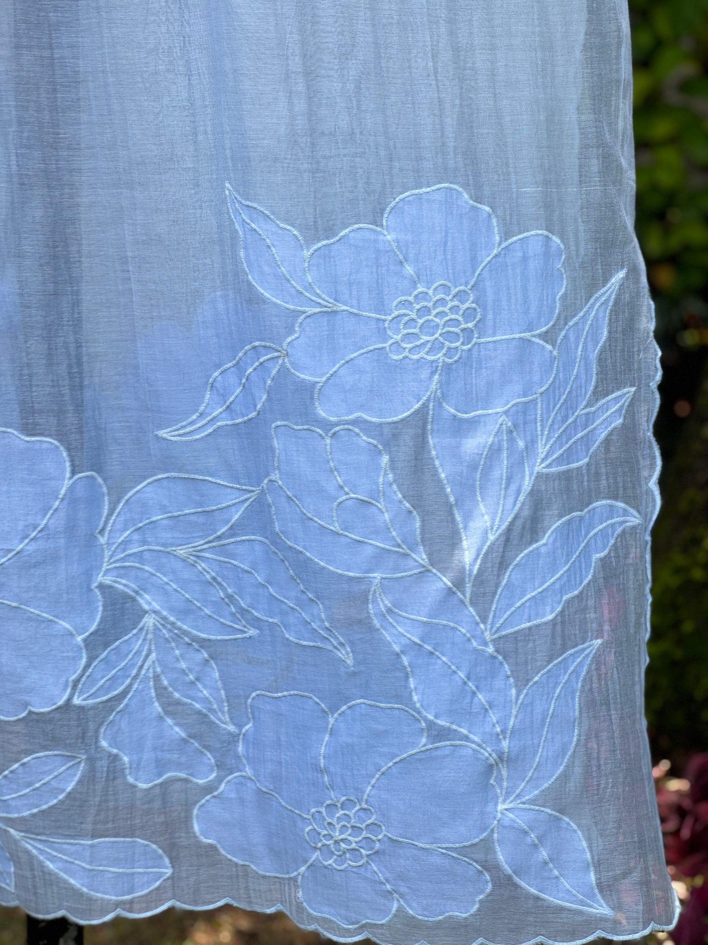 Applique Embroidered Cotton Dupatta