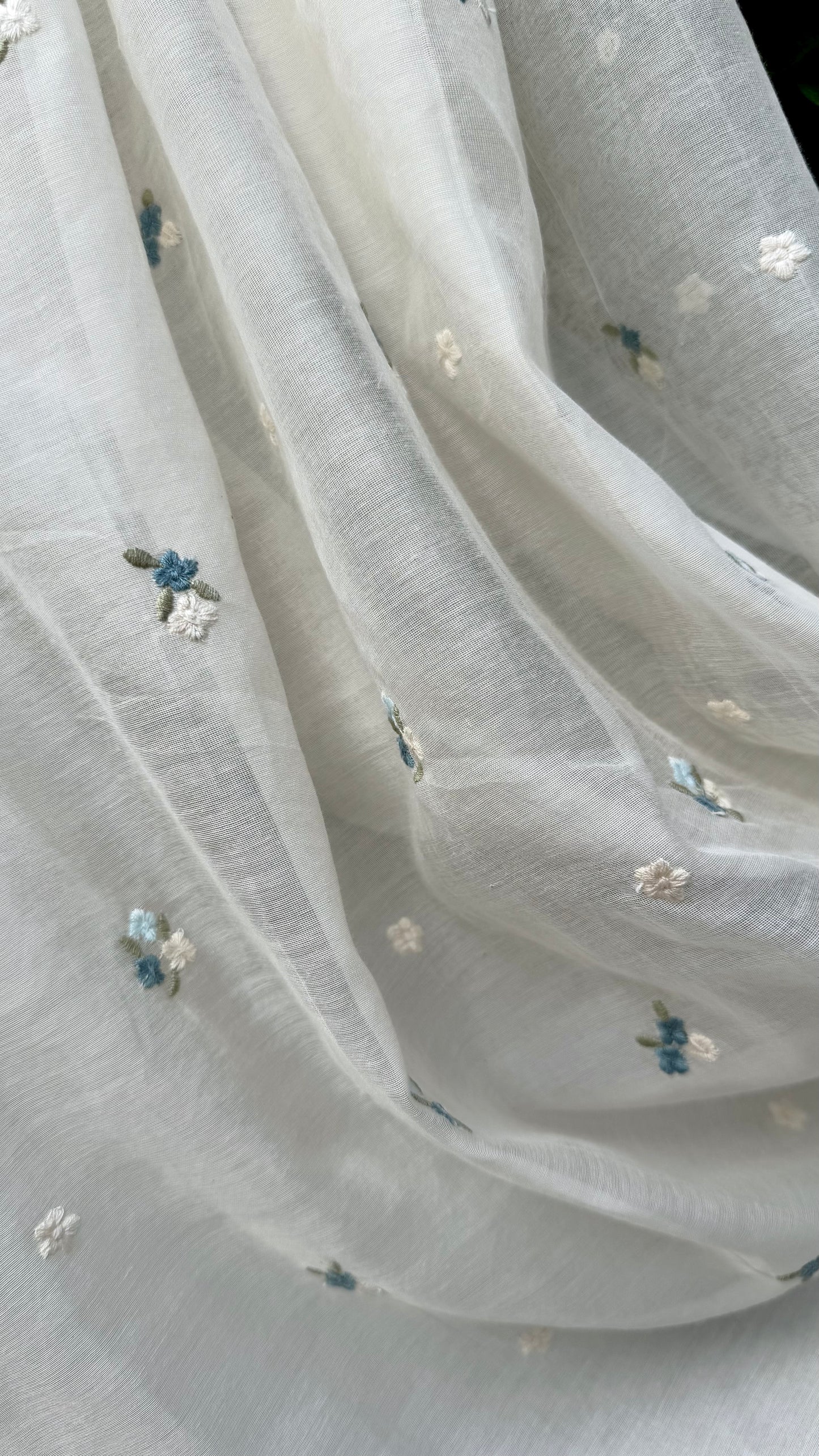 Embroidered 40 gm Banarasi Chanderi Fabric