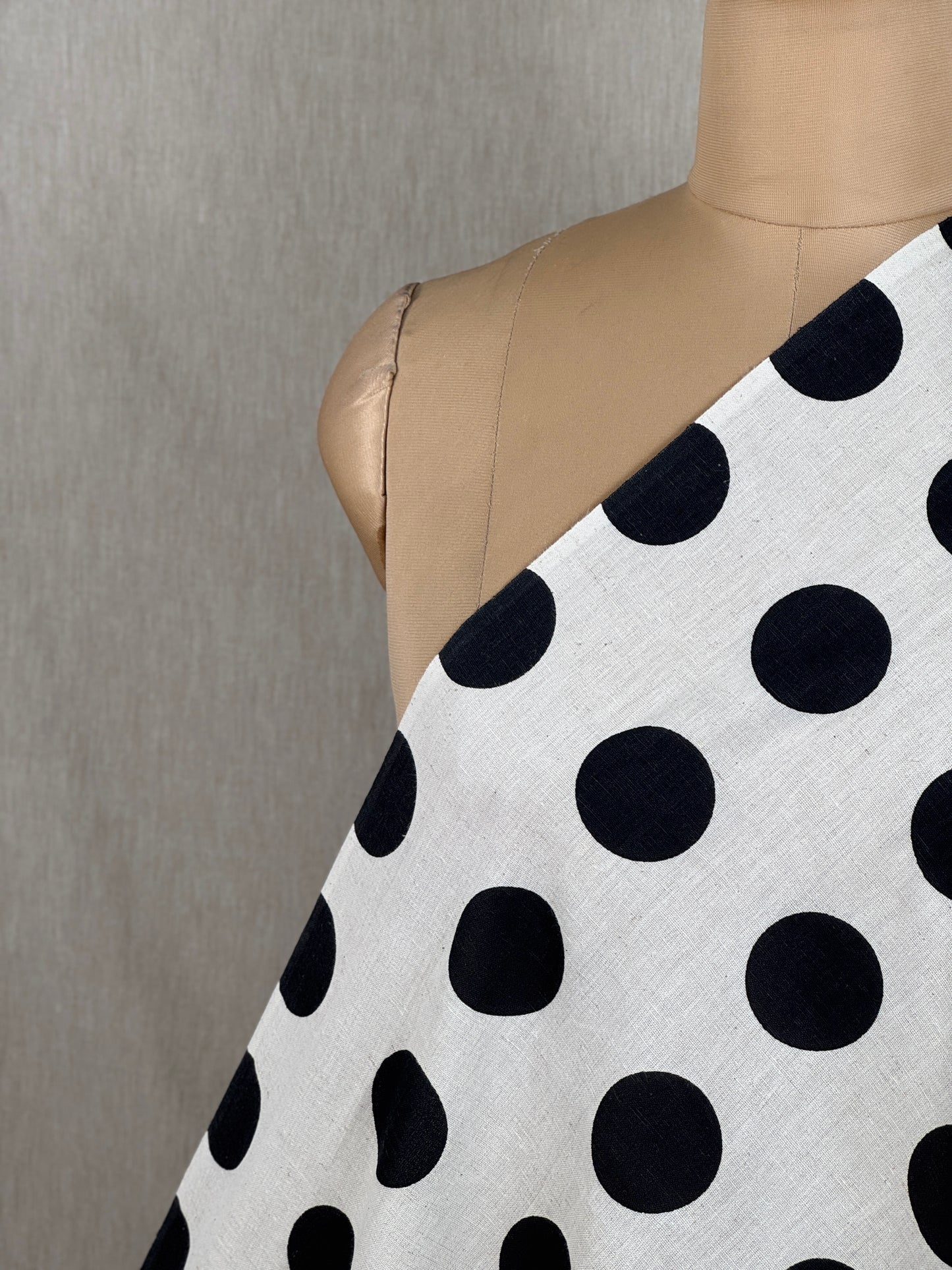 Printed Flax Cotton Fabric