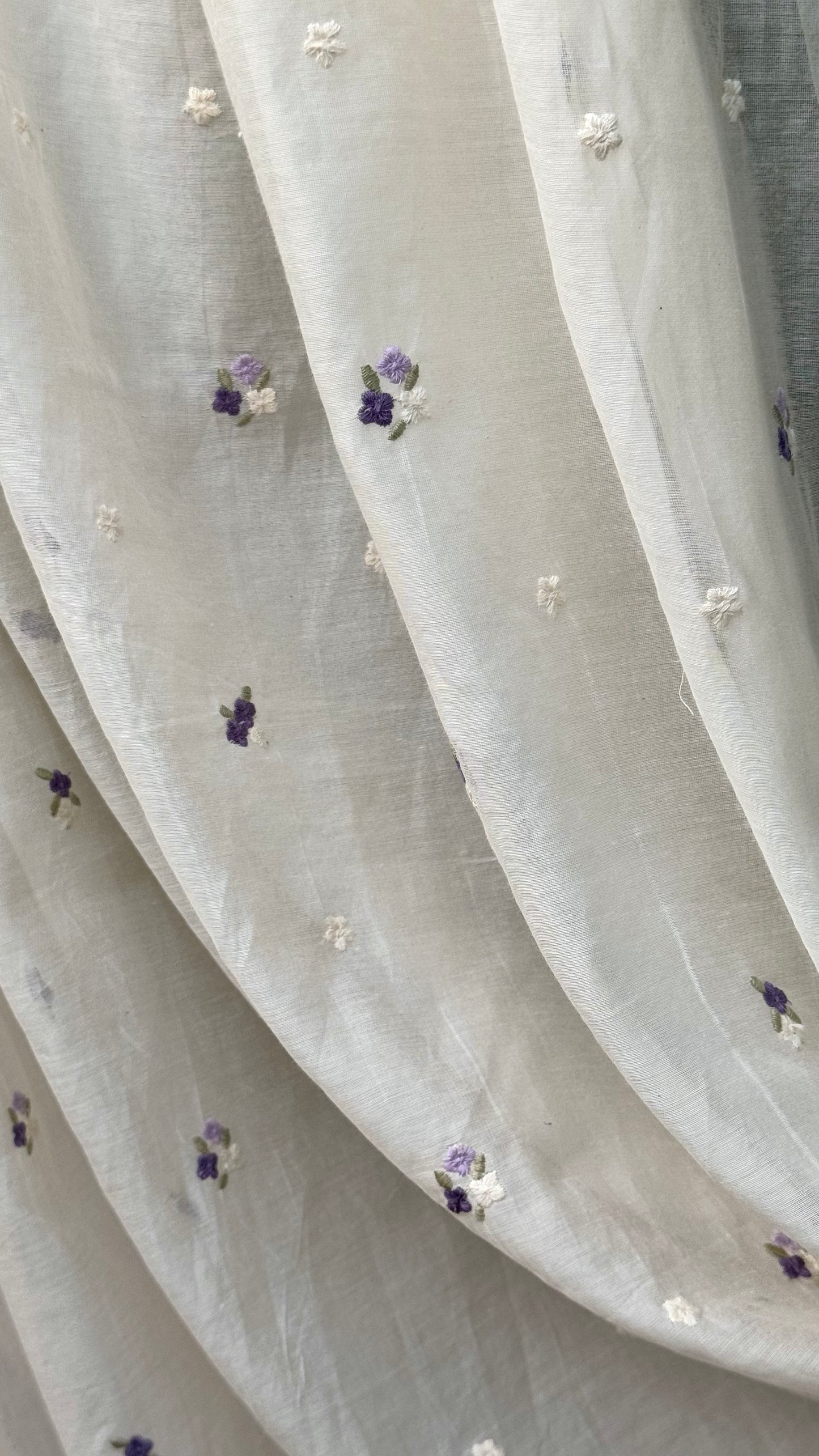 Embroidered 40 gm Banarasi Chanderi Fabric