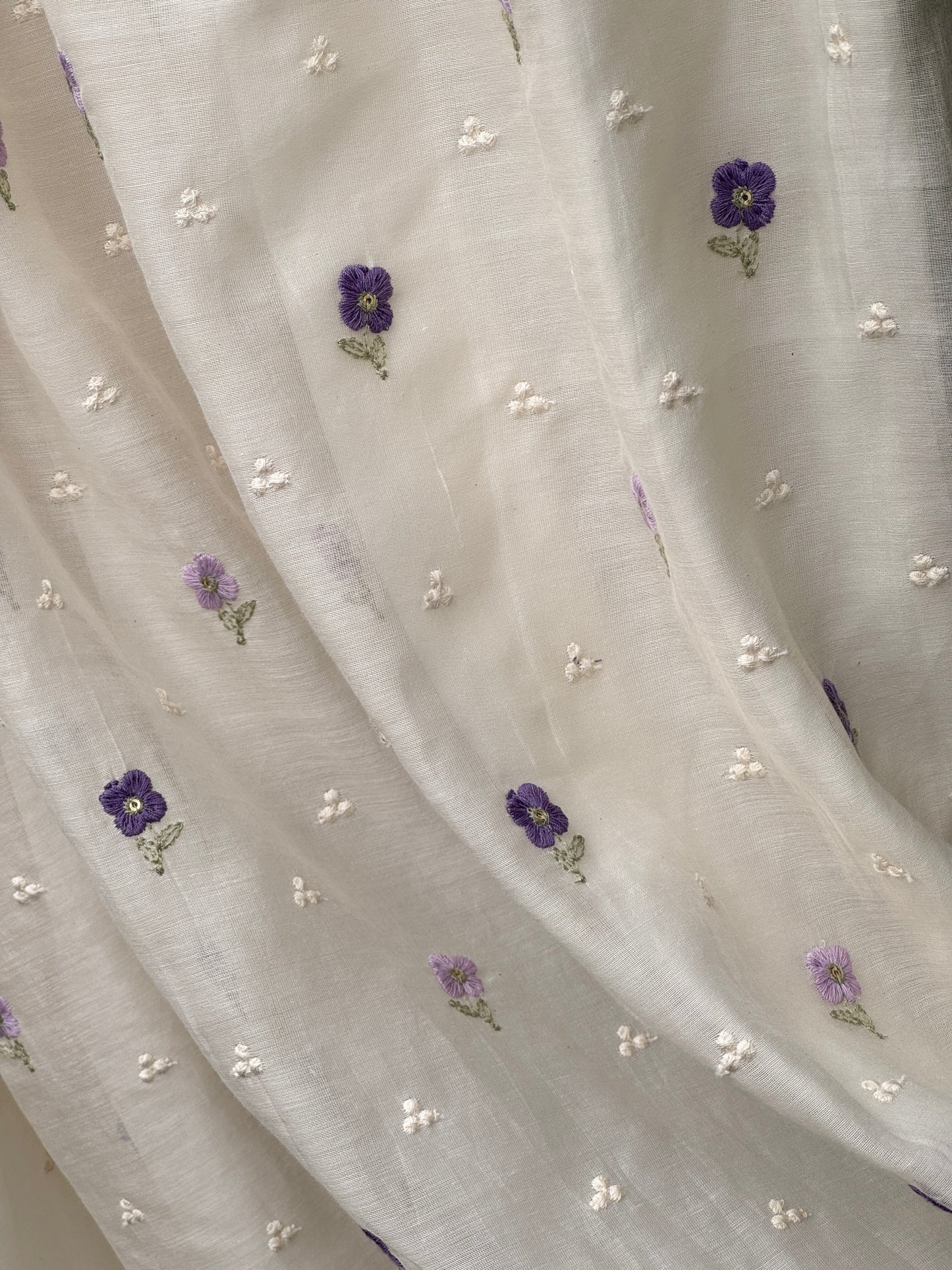 Embroidered 40 gm Banarasi Chanderi Fabric