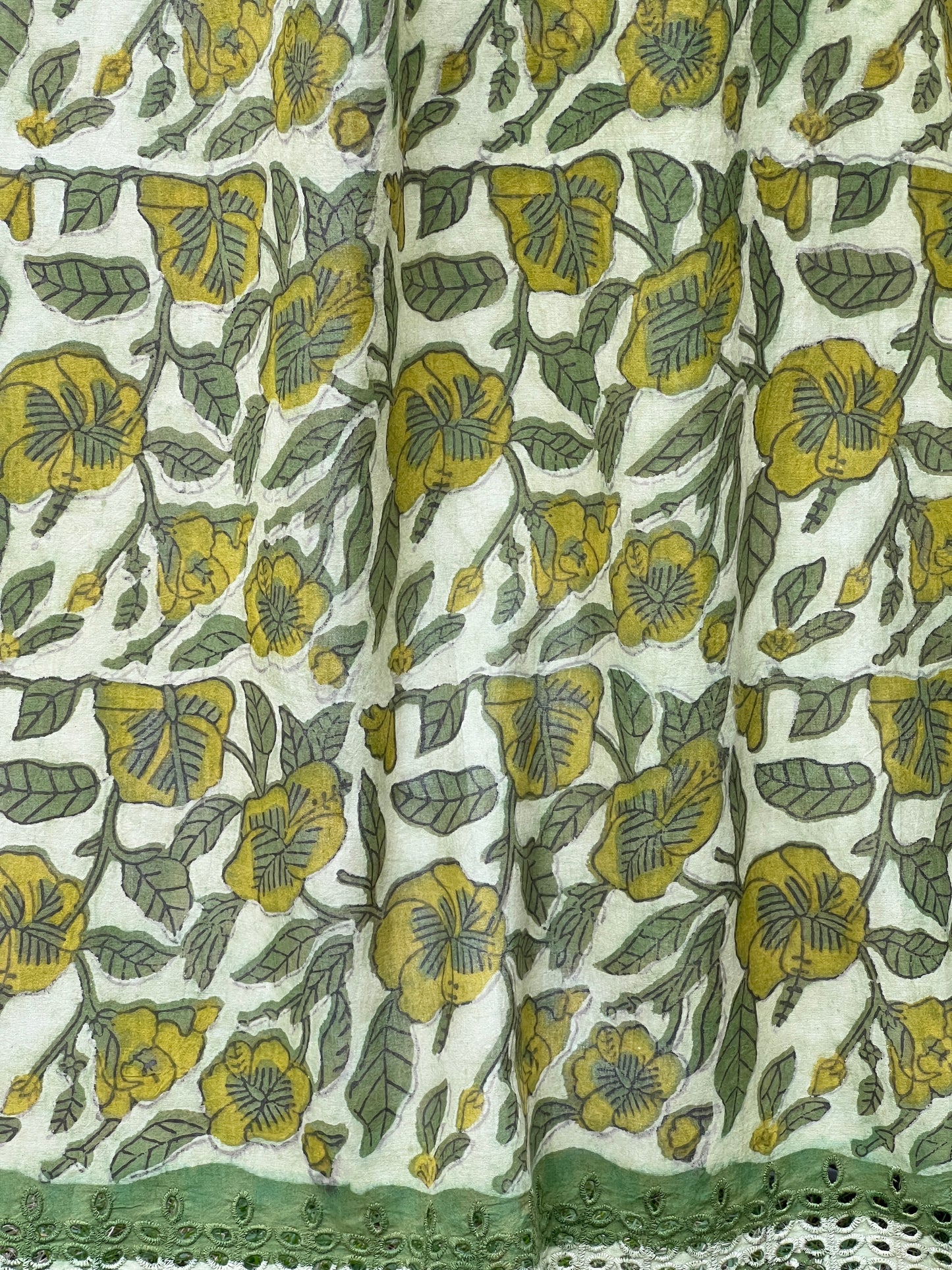 Ajrakh Dabu Block-printed Hakoba Cotton Fabric