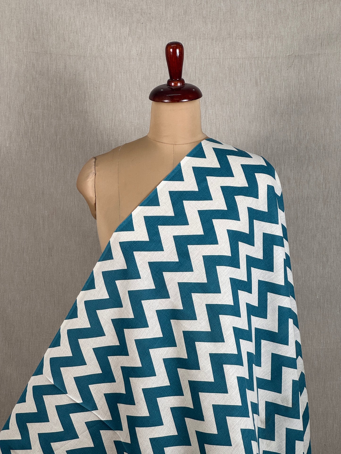 Printed Flax Cotton Fabric