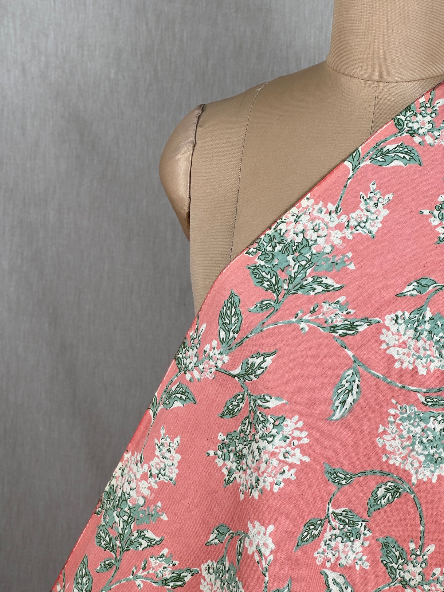 Printed Flax Cotton Fabric