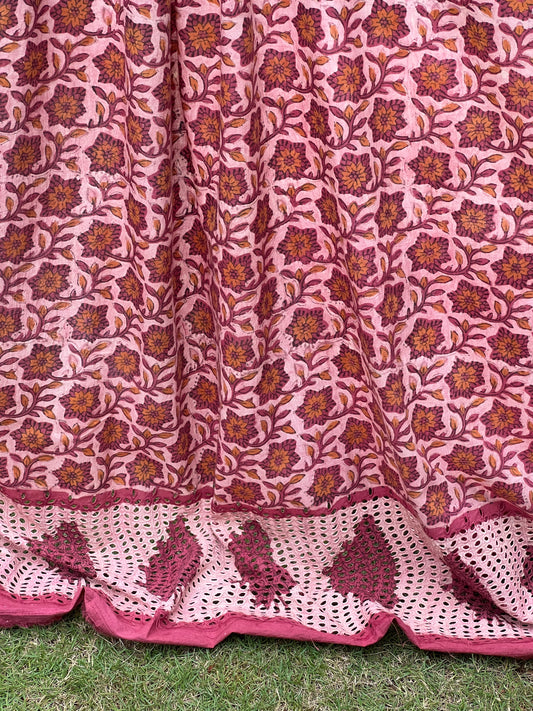 Ajrakh Dabu Block-printed Hakoba Cotton Fabric