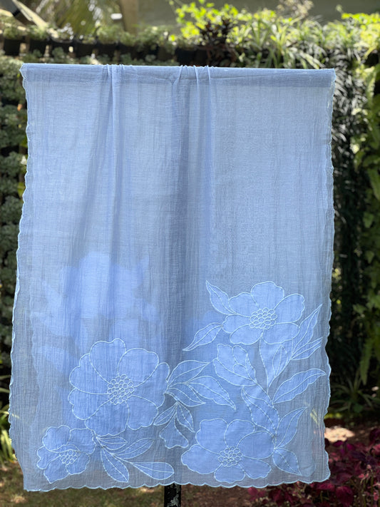 Applique Embroidered Cotton Dupatta