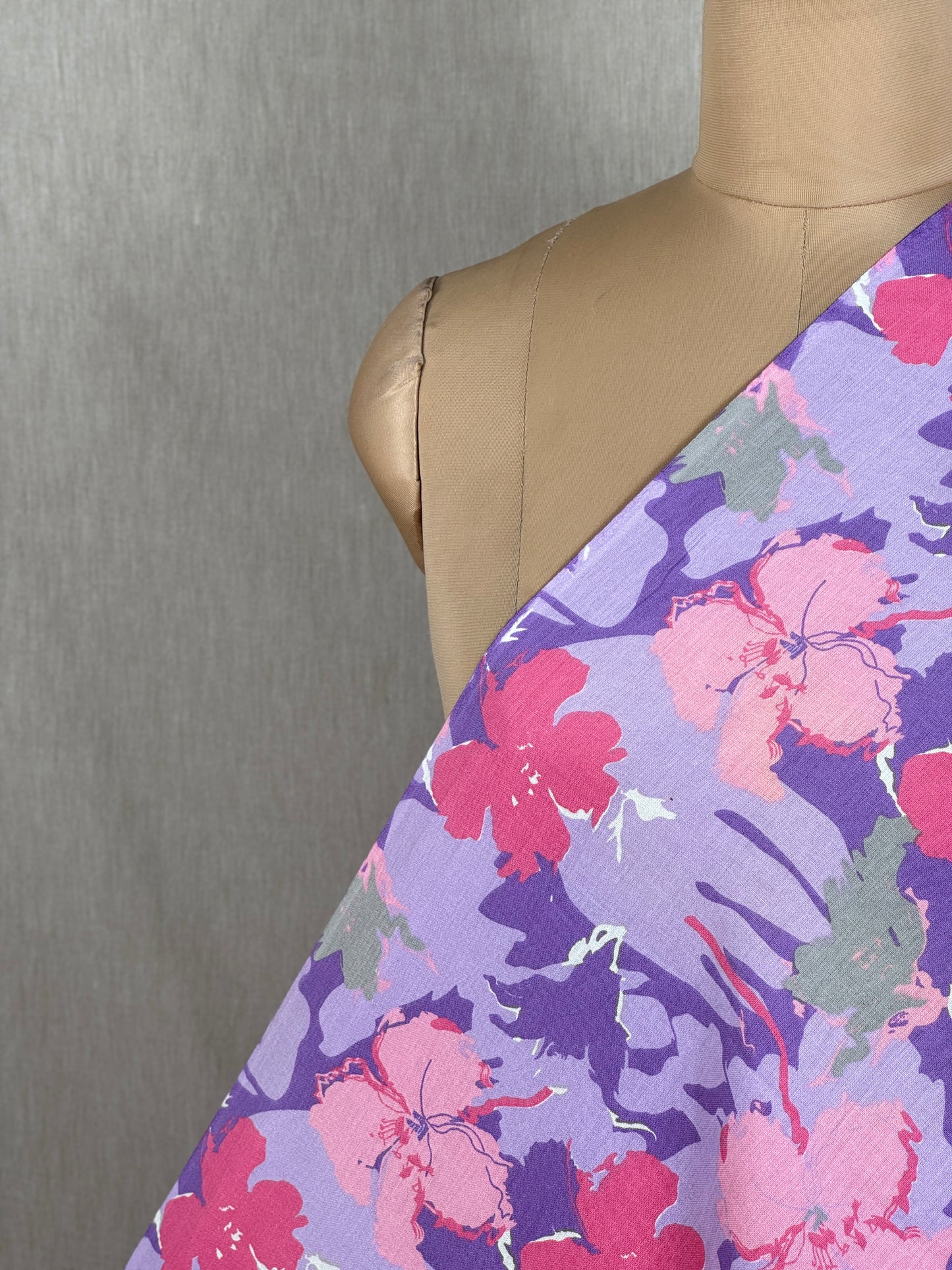 Printed Flax Cotton Fabric