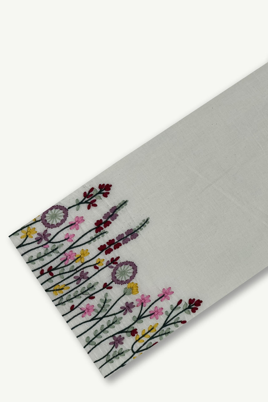 Floral Embroidered Kora Cotton Fabrics